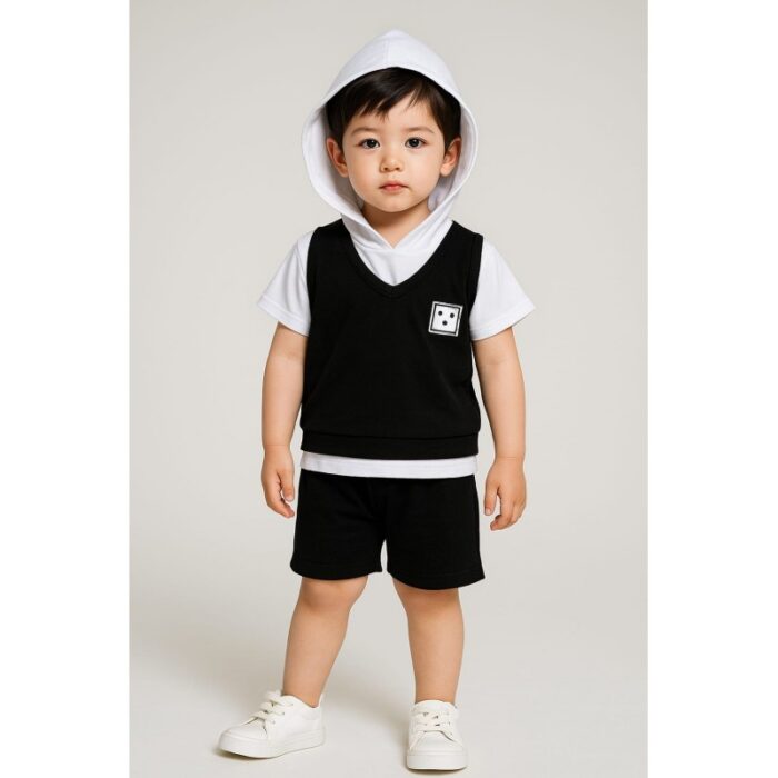 103387695_689c4a0e7ce88 طقم قطعتين للأطفال لون أسود و أبيض - الصورة 1