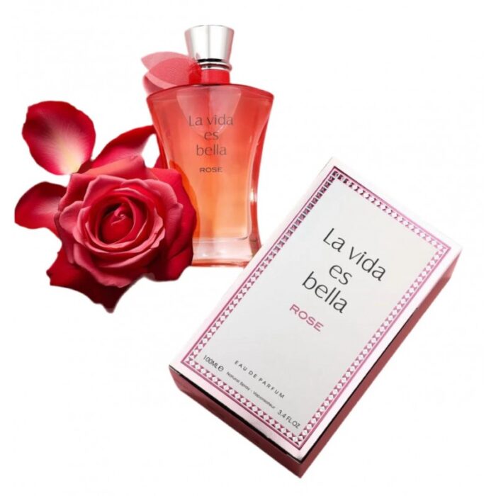 ⁦La Vida Es Bella Rose EDP by Fragrance World For Women 100ml⁩ - الصورة ⁦2⁩