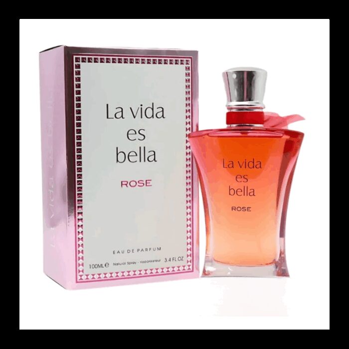 ⁦La Vida Es Bella Rose EDP by Fragrance World For Women 100ml⁩ - الصورة ⁦3⁩
