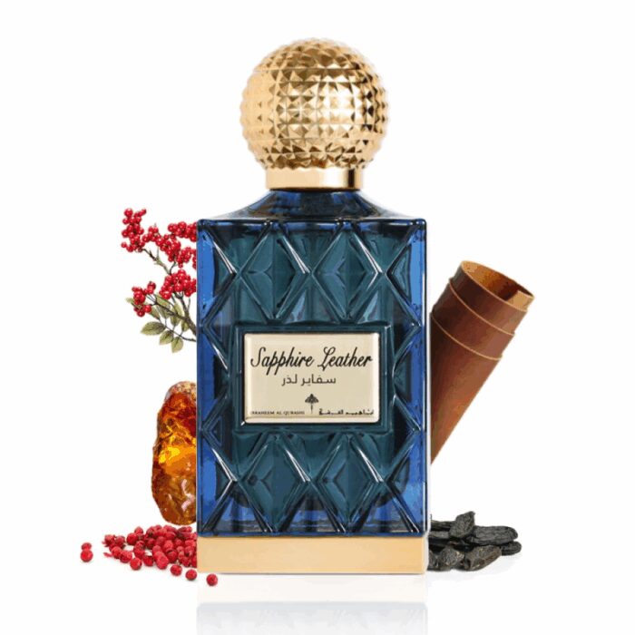 ⁦Sapphire Leather EDP by IBRAHIM AL QURASHI For Unisex 75ml⁩ - الصورة ⁦2⁩