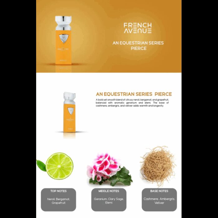 ⁦An Equestrian Series Pierce EDP by French Avenue For Men 100ml⁩ - الصورة ⁦6⁩