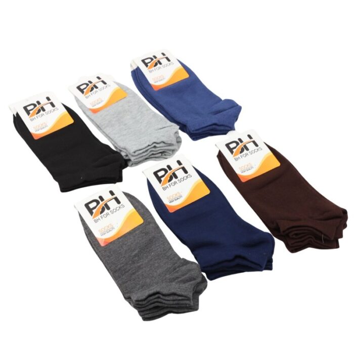 ⁦جوارب قصيرة الطول من BH (12 زوج) للجنسين بألوان متعددة⁩ - الصورة ⁦4⁩
