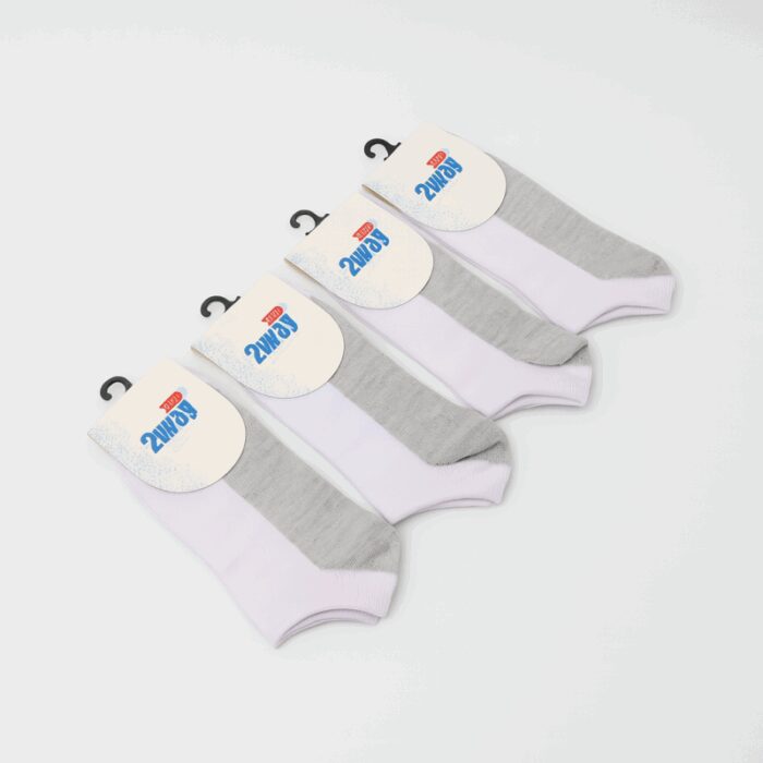 ⁦جوارب سوكت قصيرة الطول من 2way (4 أزواج) للاطفال بألوان متعددة⁩ - الصورة ⁦2⁩