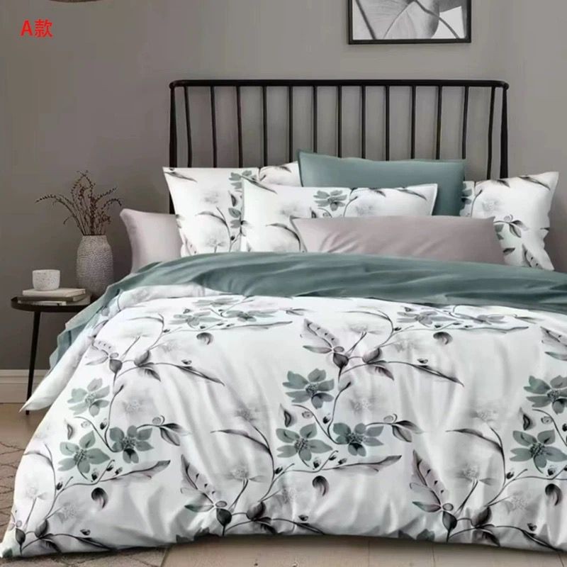 ⁦طقم سرير مكون من 4 قطع لون أخضر⁩ - الصورة ⁦1⁩