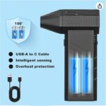 ⁦منفاخ هواء كهربائي محمول 3 تروس قابلة للتعديل وإعادة الشحن 130000 دورة في الدقيقة⁩ - الصورة ⁦4⁩