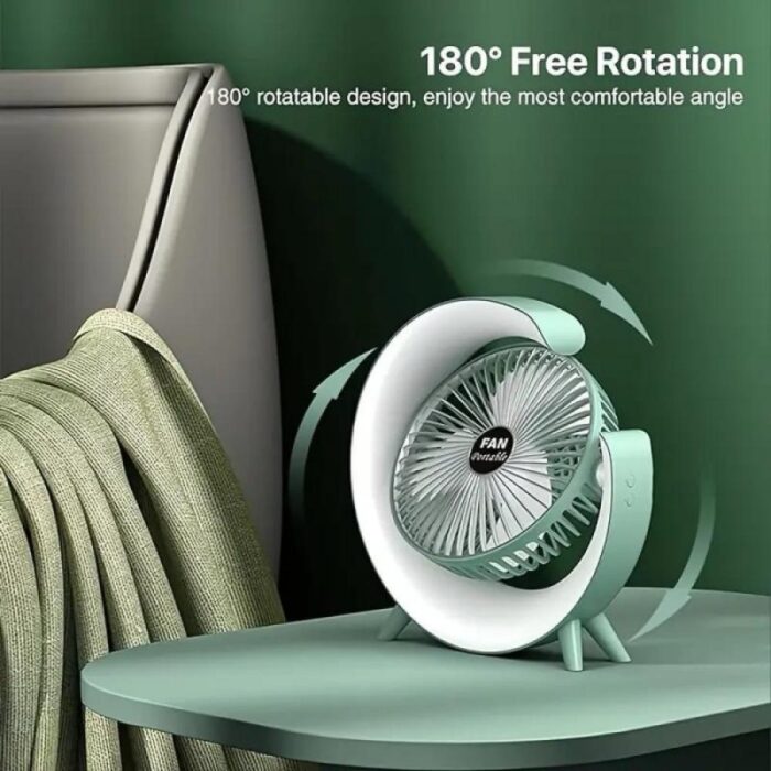 103387789_689c4b649f2a7 مروحة مكتب مع 7 ألوان متغيرة تدريجيا قابلة لإعادة الشحن - الصورة 1