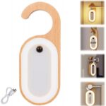 ⁦ضوء خشبي مع مستشعر حركة وضوء ليلي قابل لاعادة الشحن لمقبض الباب⁩ - الصورة ⁦3⁩