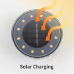 مصباح أرضي يعمل بالطاقة الشمسية 4 قطع