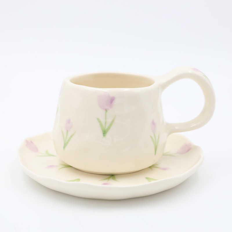 ⁦مج هاند ميد حجم كبير مع صحن⁩ - الصورة ⁦1⁩