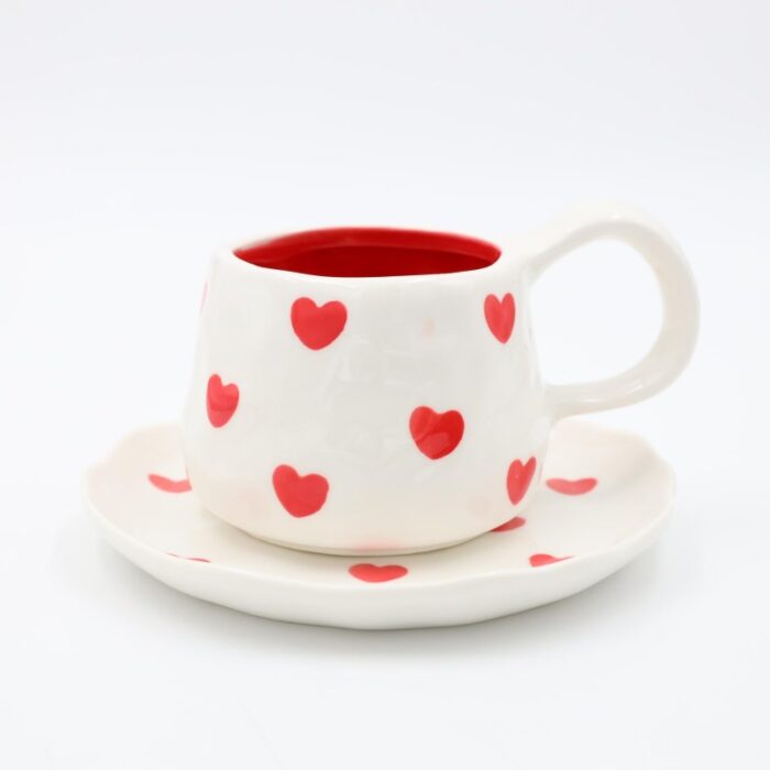 103387872_68a179736e60a مج هاند ميد حجم كبير مع صحن - الصورة 1