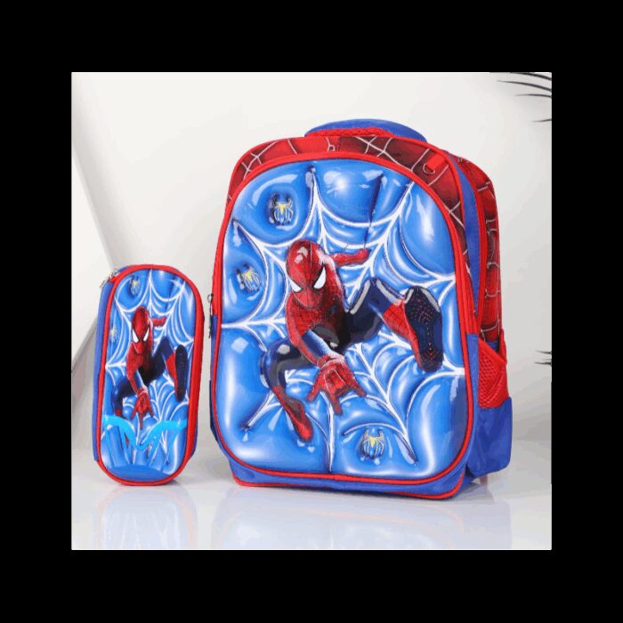 103387929_68a17a0058f32 شنطة مدرسة بتصميم سوبر مان مقاس 16 انش لون أزرق - الصورة 1