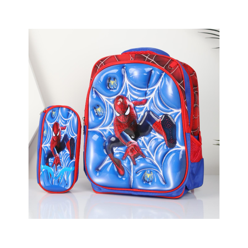 103387929_68a17a0058f32 شنطة مدرسة بتصميم سوبر مان مقاس 16 انش لون أزرق - الصورة 1