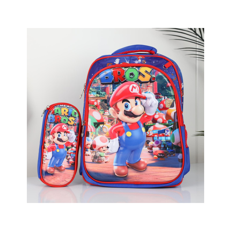 103387936_68a17a0dd0014 شنطة مدرسة مقاس 16 انش لون زهري - الصورة 1