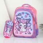 ⁦شنطة مدرسة مقاس 16 انش لون بنفسجي⁩ - الصورة ⁦3⁩