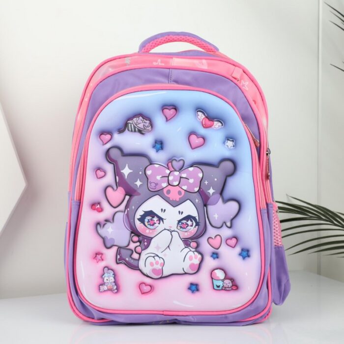 ⁦شنطة مدرسة مقاس 16 انش لون بنفسجي⁩ - الصورة ⁦5⁩