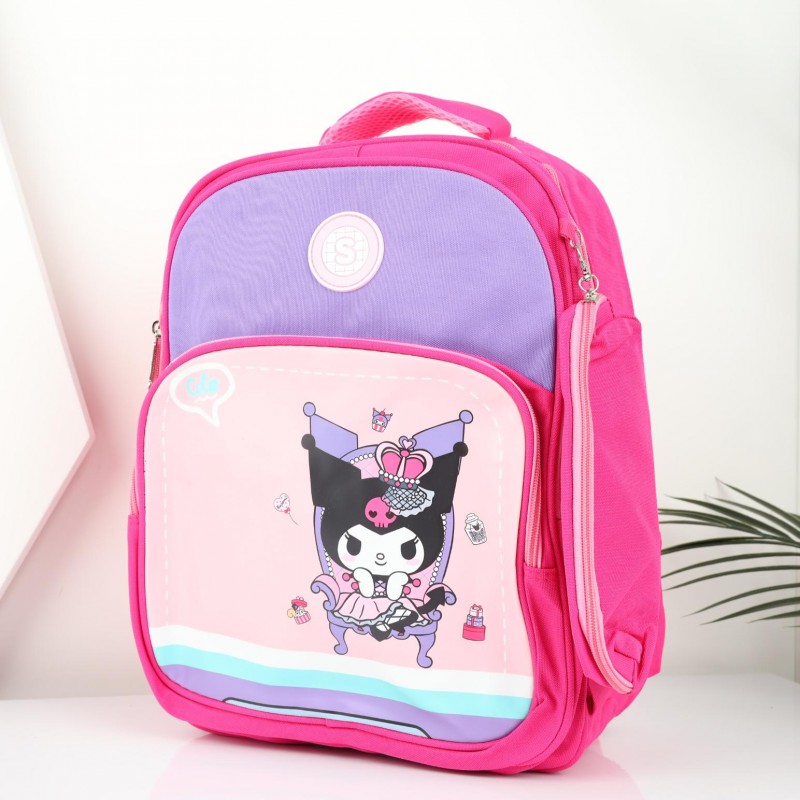 ⁦شنطة مدرسة مقاس 16 انش لون فوشي⁩ - الصورة ⁦1⁩