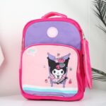 ⁦شنطة مدرسة مقاس 16 انش لون فوشي⁩ - الصورة ⁦2⁩