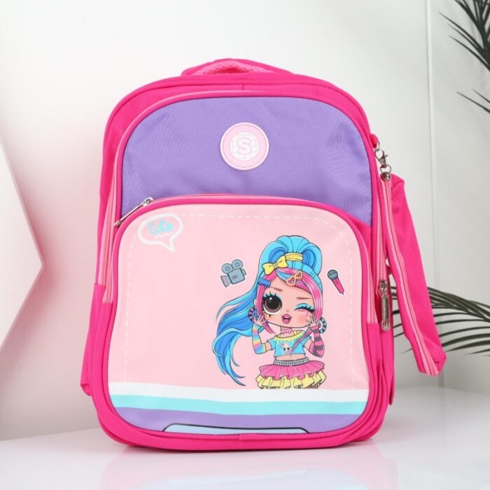 103387952_68a17a276fc93 شنطة مدرسة مع مقلمة مقاس 16 انش لون فوشي - الصورة 1