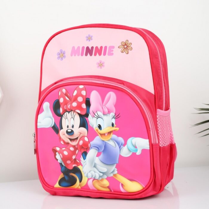 ⁦شنطة روضة بتصميم ميني ماوس مقاس 13 انش لون فوشي⁩ - الصورة ⁦2⁩
