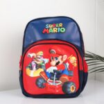 ⁦شنطة روضة بتصميم سوبر ماريو مقاس 13 انش لون كحلي⁩ - الصورة ⁦3⁩