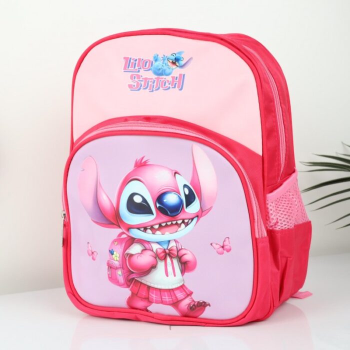 103387959_68a17a325fb2c شنطة روضة بتصميم ستيش حجم 13 انش لون فوشي - الصورة 1