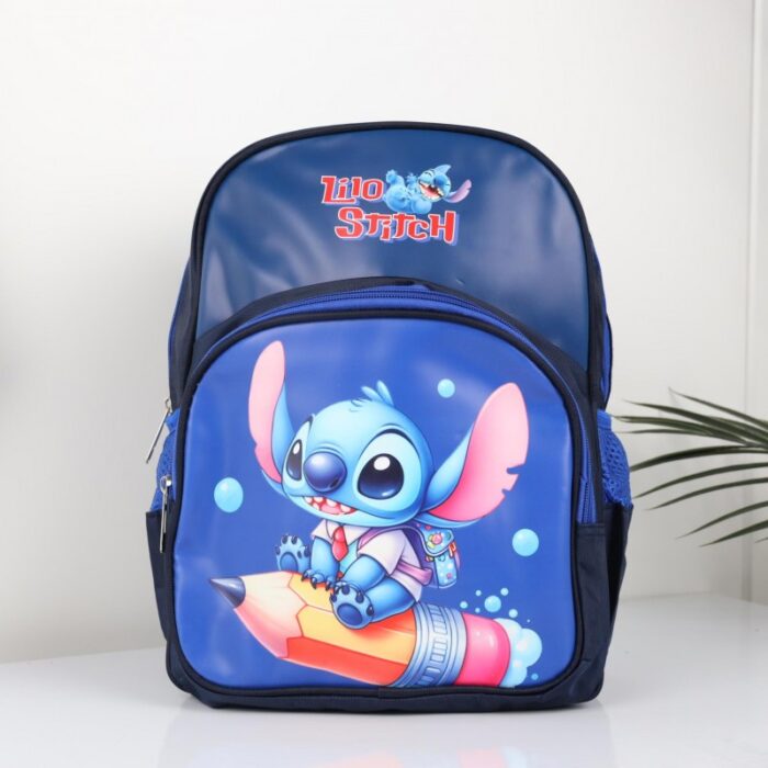 103387963_68a17a3ac7ab3 شنطة روضة بتصميم ليلو ستيش مقاس 13 انش لون كحلي - الصورة 1