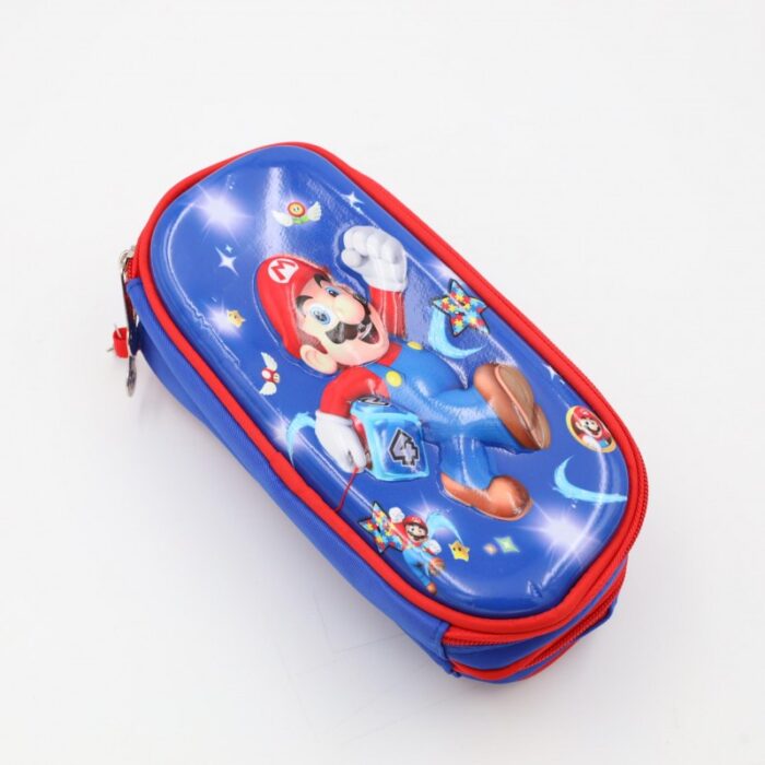 103387979_68a17a5796745 مقلمة بتصميم سوبر ماريو مقاس 23.5×10 سم لون أزرق - الصورة 1