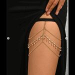اكسسوار للفخذ للنساء لون ذهبي