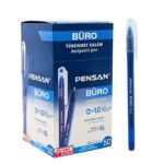 علبة أقلام حبر أزرق Pensan موديل BURO ( 50 قلم ) Bura 1مم