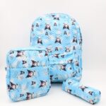 ⁦شنطة مدرسية 18انش 3 قطع لون أزرق فاتح⁩ - الصورة ⁦2⁩