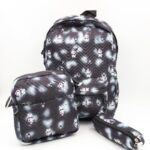 ⁦شنطة مدرسية 18انش 3 قطع لون أسود⁩ - الصورة ⁦2⁩