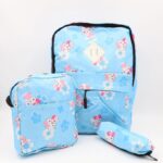 ⁦شنطة مدرسية 18انش 3 قطع لون أزرق فاتح⁩ - الصورة ⁦2⁩