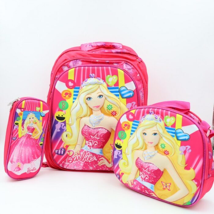 ⁦شنطة مدرسية 18 انش 3 قطع مع عرباية جر للشناتي⁩ - الصورة ⁦2⁩