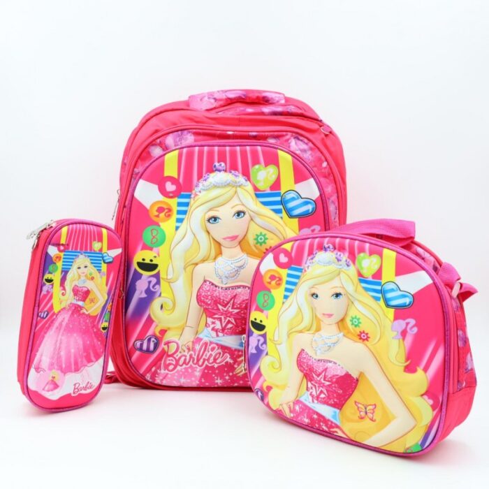 ⁦شنطة مدرسية 18 انش 3 قطع مع عرباية جر للشناتي⁩ - الصورة ⁦3⁩