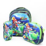 شنطة مدرسية 16 انش 3 قطع مع عرباية جر للشناتي