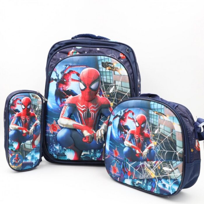 ⁦شنطة مدرسية 16 انش 3 قطع مع عرباية جر للشناتي⁩ - الصورة ⁦2⁩