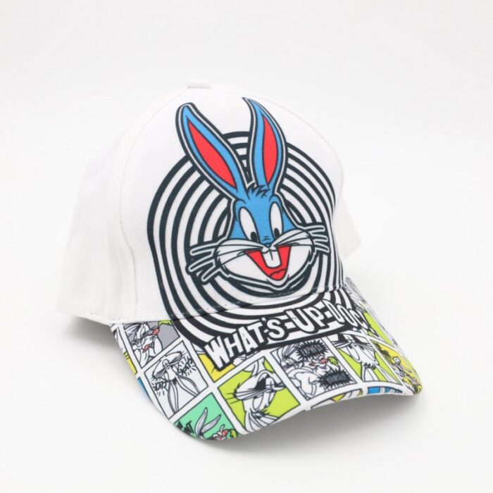 103388152_68a17b9c4548f طاقية ولادي واقية من الشمس برسمة الأرنب الشهير لون أبيض - الصورة 1