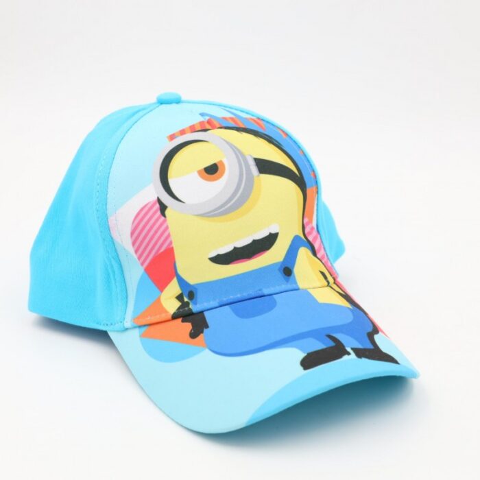 103388158_68a17ba1bd9a1 طاقية أطفال واقية من الشمس برسمة ذا مينيونز الشهير لون أزرق غامق - الصورة 1