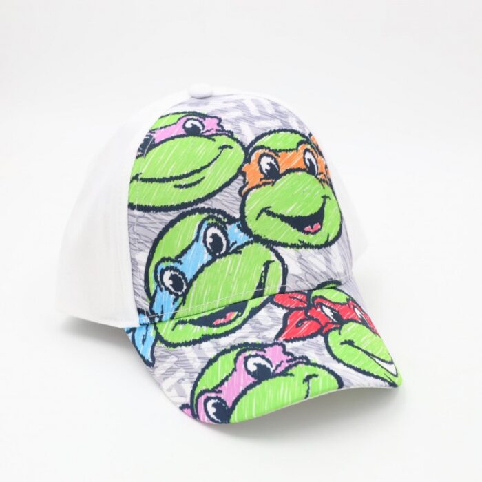 103388165_68a17baab1e95 طاقية أطفال واقية من الشمس برسمة أبطال النينجا لون أبيض - الصورة 1