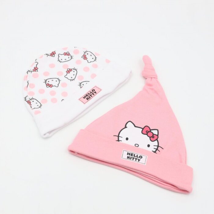 103388178_68a17bbcb840b طاقية بيبي من هيلو كاتي لحديثي الولادة عدد 2 لون زهري - الصورة 1