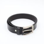 ⁦قشاط رجالي جلد 110 سم لون أسود⁩ - الصورة ⁦4⁩