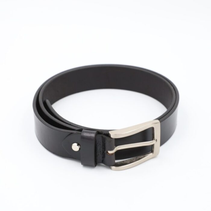 ⁦قشاط رجالي جلد 110 سم لون أسود⁩ - الصورة ⁦4⁩