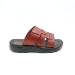 ⁦حفاية جلد طبيعي للأطفال لون بني⁩ - الصورة ⁦2⁩