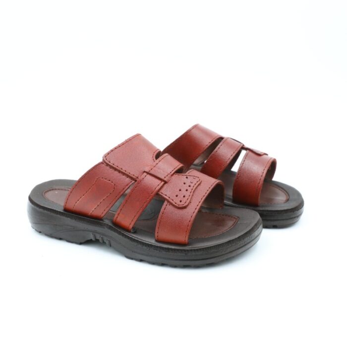 ⁦حفاية جلد طبيعي للأطفال لون بني⁩ - الصورة ⁦6⁩