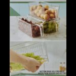 سلة ثلاجة بلاستيك شفاف مقاس 28×15 سم