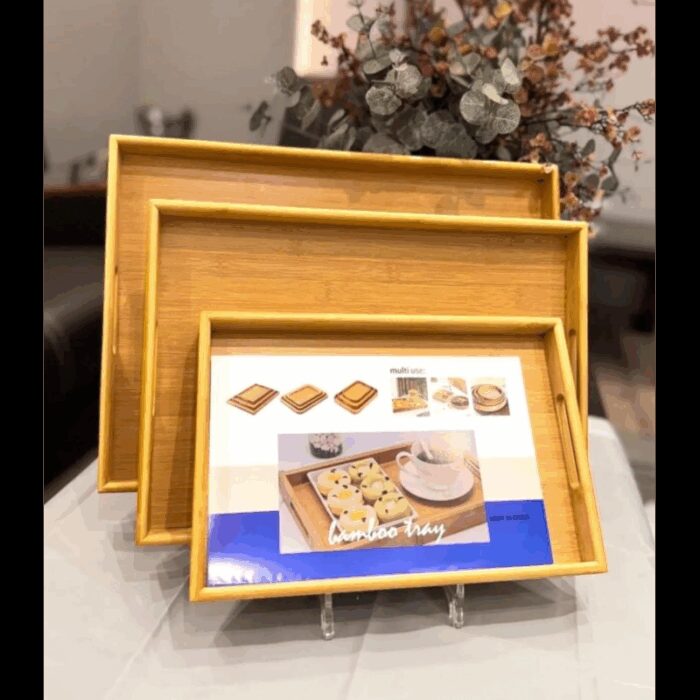 103388320_68a83b72c1972 طقم صواني خشب بتصميم مستطيل عدد 3 - الصورة 1