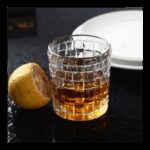 طقم كاسات زجاج مع صحن حجم 300 مل عدد 6 قطع