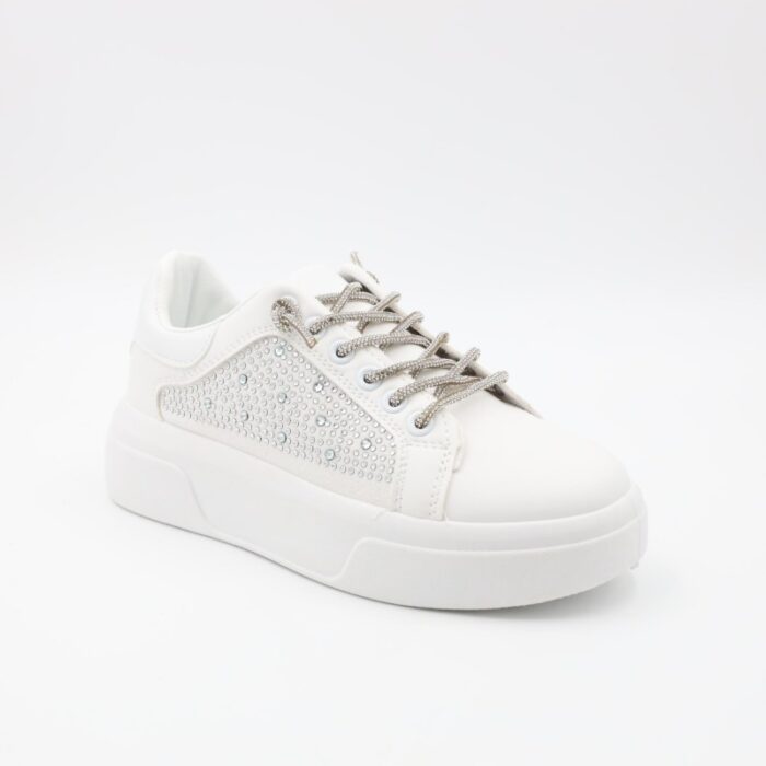 ⁦حذاء سبورت للنساء لون أبيض⁩ - الصورة ⁦2⁩