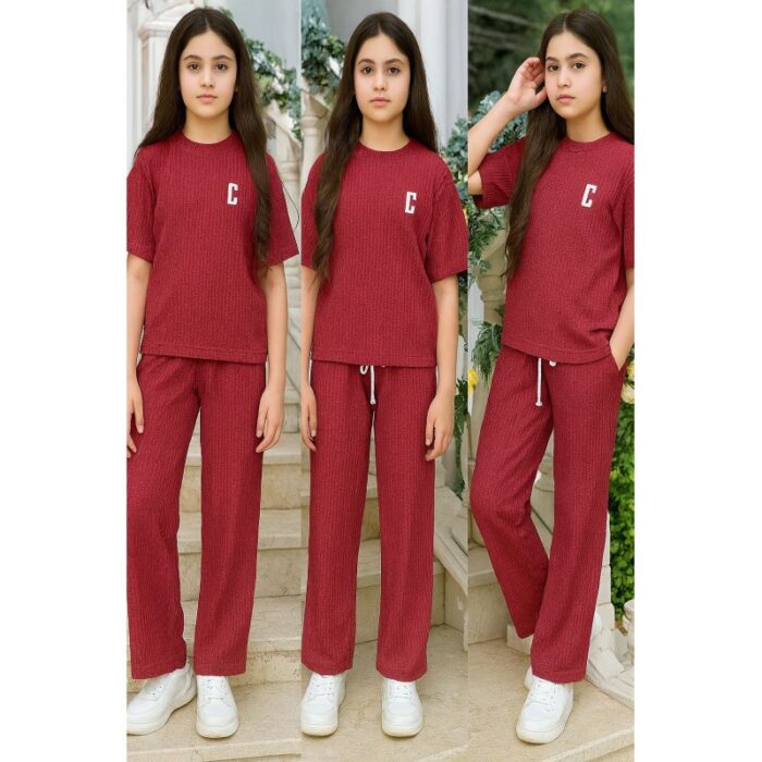 103388430_68a83bcca3923 بيجامة صيفية للنساء لون عنابي - الصورة 1