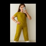 بيجامة صيفية للنساء لون أخضر فاتح